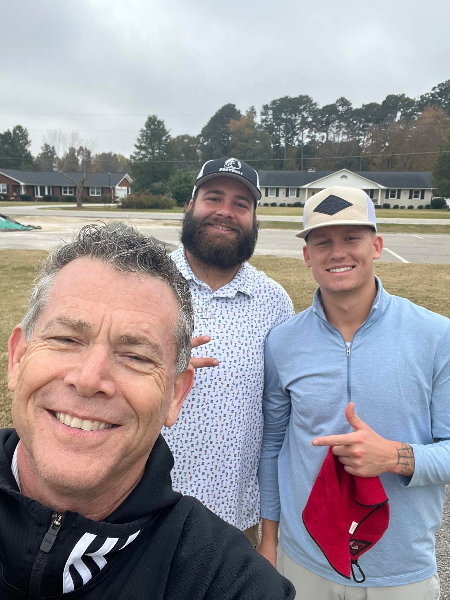 Golfed with my grandson Caleb and his quarterback coach at UNC Pembroke, Coach Bryce Witt.
The weather was perfect but our golfing wasn’t as pretty.
#golfing #uncpembroke #outdoors #golfcourse #football
