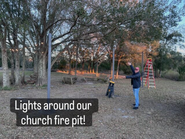 Thanks Stuart for serving our Lord by constructing the poles and hanging our new fire pit lights!
It’s going to be amazing!
#serve #volunteer #construction
Joshua 24:15
@djtimjrich