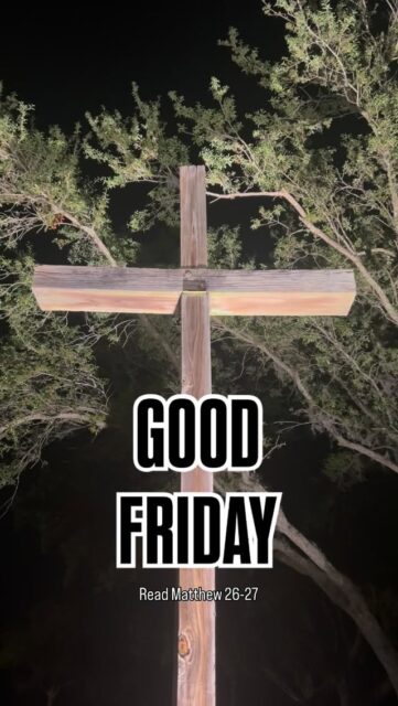Good Friday is good because of Jesus Christ’s sacrifice for us.
#goodfriday #christianity #bible #jesus #encouragement

Service: 7:00 pm