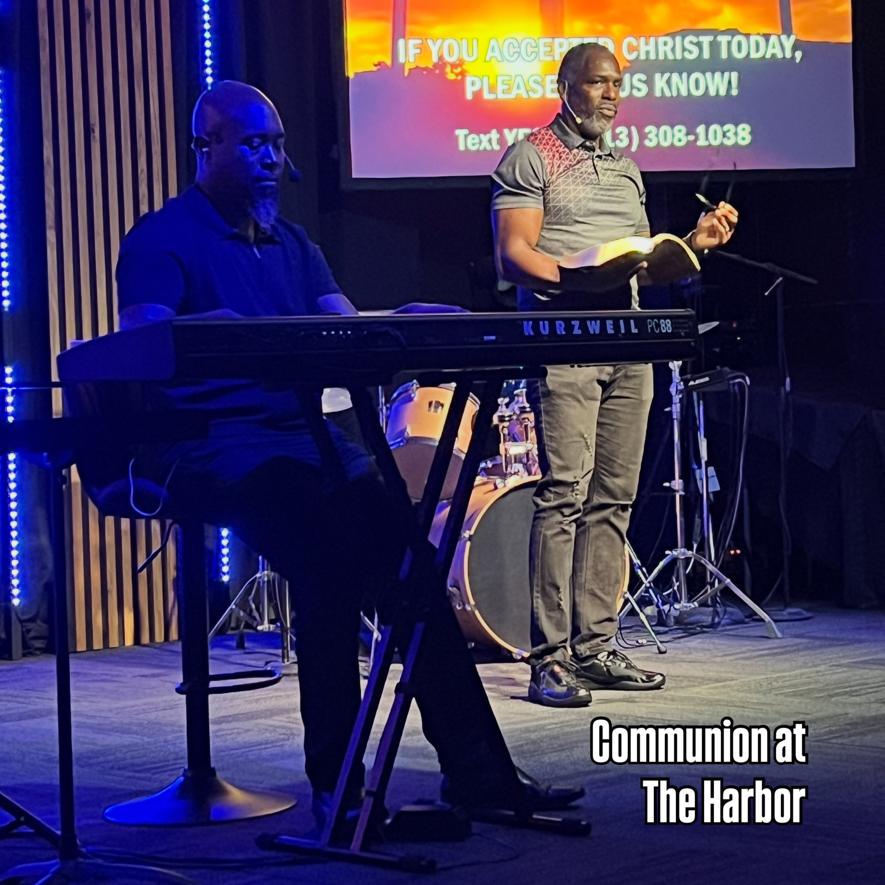 Communion at The Harbor is a time of confession and thanksgiving. It’s one of the profound parts of our weekly worship service. 

Rashad led communion this week accompanied by @djtimjrich, our amazing worship leader. 

#communion #worship #jesus #thanksgiving #music