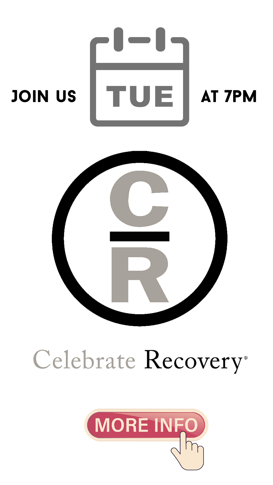 Celebrate recovery is a biblically balanced approach to help bring sustainable recovery and healing to our hurts.